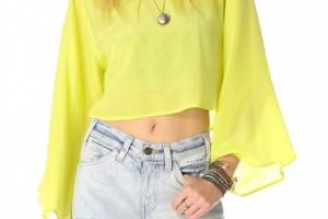 Blaque Label Dilk Kimono Cropped Top