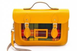 Cambridge Satchel 13" Satchel with Tartan Pocket