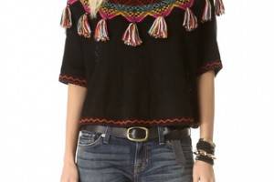 Carolina K Guate Fringe Sweater