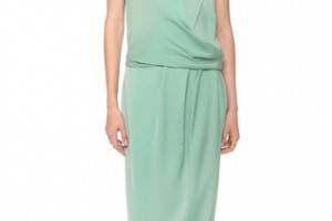 Carven Fluid Satin Sleeveless Dress