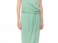 Carven Fluid Satin Sleeveless Dress