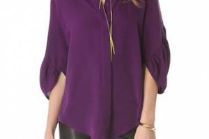 Catherine Malandrino Adele Puff Sleeve Blouse