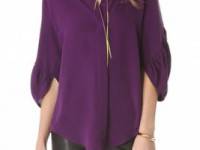 Catherine Malandrino Adele Puff Sleeve Blouse