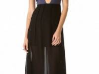 Cedric Charlier Gown with Cutout Bust Detail