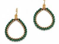 Chan Luu Malachite Hoop Earrings