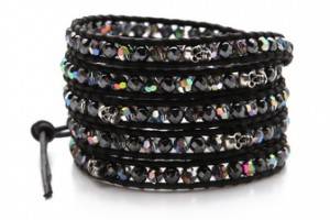 Chan Luu Skull Beaded Wrap Bracelet