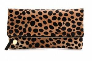 CLARE VIVIER Haircalf Fold Over Clutch