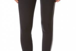 David Lerner Tuxedo Leggings with Faux Leather