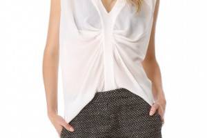 Derek Lam Gathered Knot Blouse