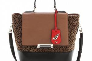 Diane von Furstenberg 440 Leopard Jacquard Bag