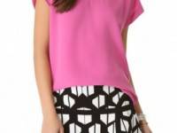 Diane von Furstenberg Acedia Crepe Tee