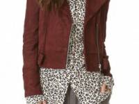 Diane von Furstenberg Kazara Suede Moto Jacket