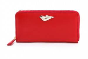 Diane von Furstenberg Lips Zip Around Wallet