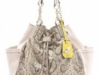 Diane von Furstenberg Sydney Embossed Python Cinch Tote