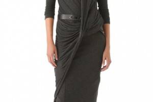 Donna Karan Casual Luxe Twist Drape Dress