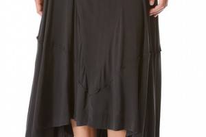 Donna Karan New York Full Skirt with Jersey Waistband