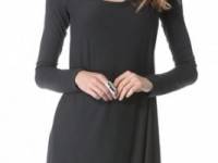 Donna Karan New York Long Sleeve Asymmetric Drape Tunic