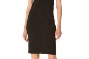 Donna Karan New York Off Shoulder Pieced Dress