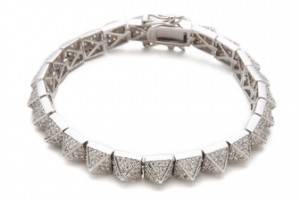 Eddie Borgo Small Pave Pyramid Bracelet