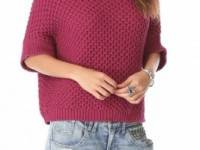 Elizabeth and James Textured Boxy Pullover