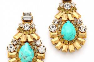 Elizabeth Cole Oval Drop Earrings