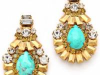 Elizabeth Cole Oval Drop Earrings