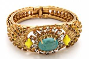 Elizabeth Cole Stone Hinge Bracelet