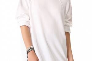 Enza Costa Long Sleeve Raglan Sweatshirt