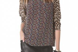 Equipment Liam Blouse with Contrast Prints