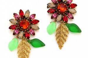 Erickson Beamon Garden Party Crystal Flower Earrings