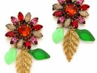 Erickson Beamon Garden Party Crystal Flower Earrings