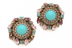 Erickson Beamon Girls on Film Button Earrings