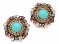 Erickson Beamon Girls on Film Button Earrings