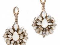 Erickson Beamon Whiter Shade of Pale Crystal Earrings