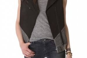 Francis Leon Sideswipe Leather Vest