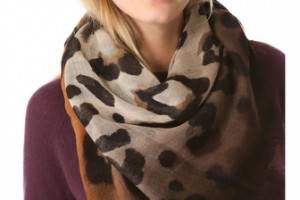 Franco Ferrari Animal Print Scarf