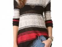 Free People Block of Stripes Pullover