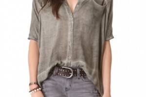 Free People Boxy Woven Shirt