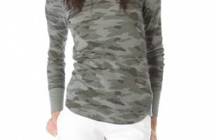 Free People Camo Desperate Thermal Top