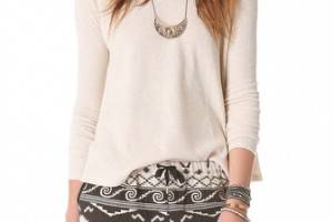 Free People Rockabilly Raglan Top