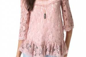 Free People Scallop Lace Top