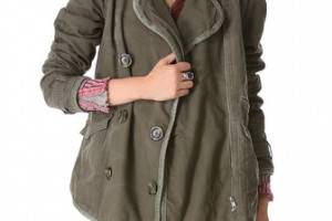 Free People Tipped Canvas Car Coat