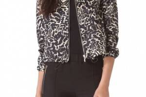 Giambattista Valli Leopard Bomber Jacket