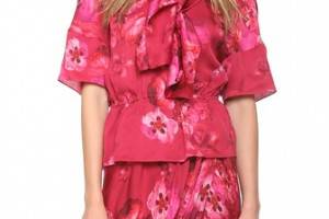 Giambattista Valli Printed Silk Blouse