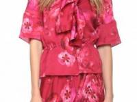 Giambattista Valli Printed Silk Blouse