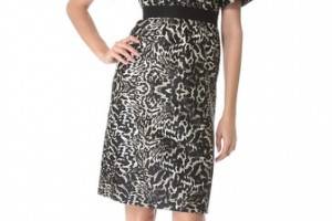 Giambattista Valli Short Sleeve Leopard Dress