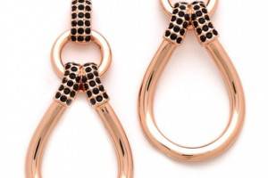 Giles & Brother Pave Loop Link Earrings