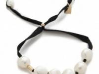 ginette_ny Cord Bracelet with Cultured Freshwater Pearls