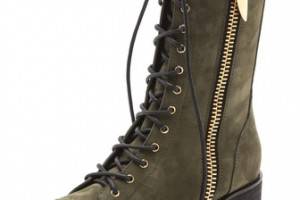 Giuseppe Zanotti Blok Suede Combat Boots