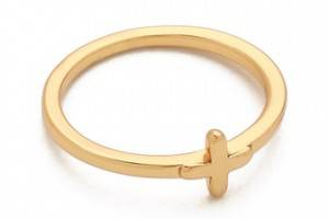 Gorjana Cross Over Mid Finger Ring